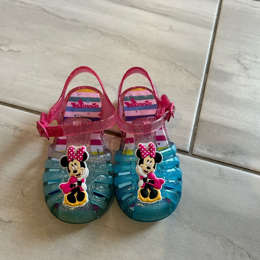 Disney Minnie Mouse Toddler Sandals - Pink and Blue